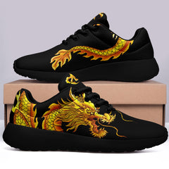 柔性定制打印个性化设计中国风龙元素运动鞋黑黄色067-24023137_6