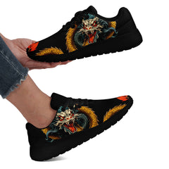 柔性定制打印个性化设计中国风彩龙元素运动鞋黑色067-24023138_8
