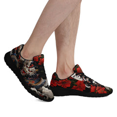 柔性定制打印个性化设计全印中国风红色彩龙元素运动鞋黑底067-24023139_10