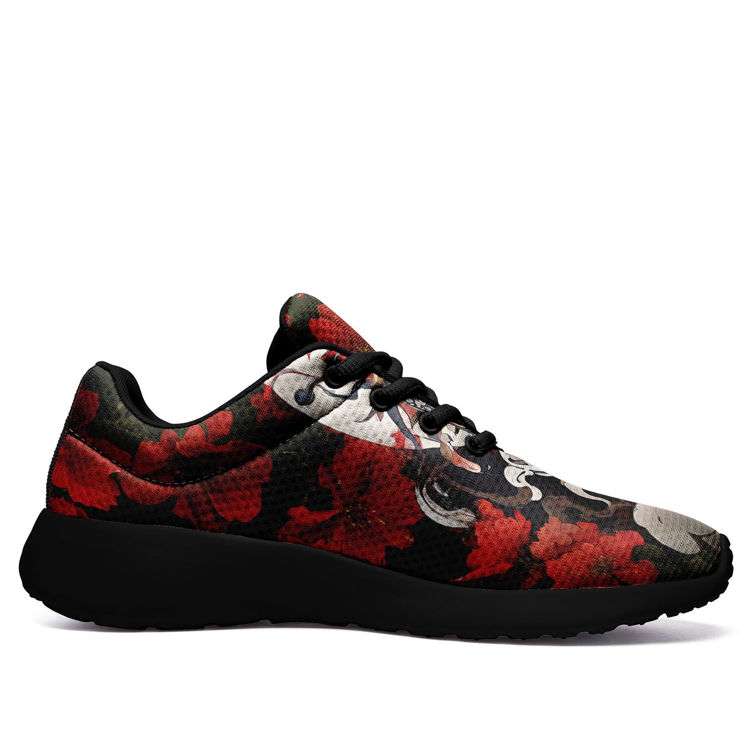 柔性定制打印个性化设计全印中国风红色彩龙元素运动鞋黑底067-24023139_2