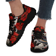 柔性定制打印个性化设计全印中国风红色彩龙元素运动鞋黑底067-24023139_7