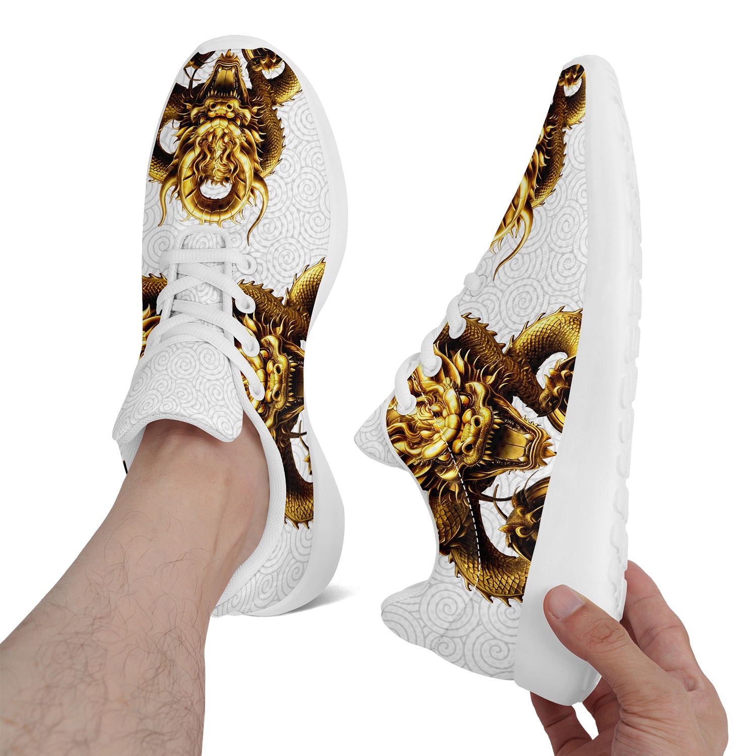 柔性定制打印个性化设计中国风金龙图案运动鞋白底067-24023141_9
