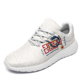 个性化定制打印中国龙文化运动鞋红蓝色白底067-240250010