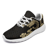 个性化定制打印中国龙文化运动鞋金色白底067-24025006