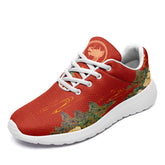 个性化定制打印中国龙文化运动鞋红色白底067-24025008