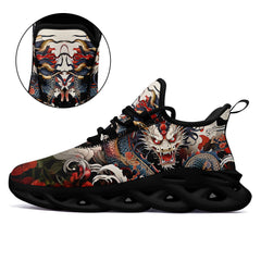 柔性定制打印个性化设计全印中国风龙图案运动鞋彩色黑底2016-24023023_6