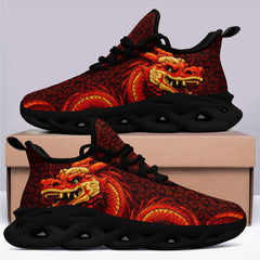 柔性定制打印个性化设计中国龙图腾运动鞋红色黑底2016-24023025_5