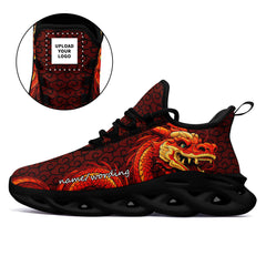 柔性定制打印个性化设计中国龙图腾运动鞋红色黑底2016-24023025_7