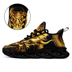 柔性定制打印个性化设计中国风龙运动鞋金色黑底2016-24023026_6