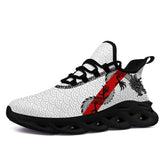 个性化定制打印中国龙文化运动鞋红黑色黑底2016MS-24025122