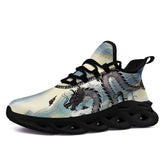 个性化定制打印中国龙文化运动鞋彩色黑底2016MS-24025123