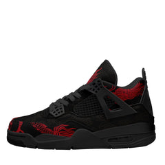 个性定制打印中国龙图案板鞋黑红白底AJ-04-24025003