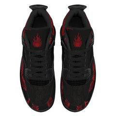 个性定制打印中国龙图案板鞋黑红白底AJ-04-24025003