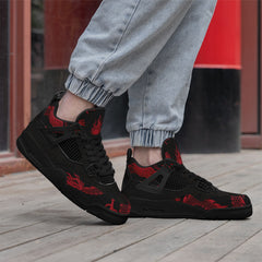 个性定制打印中国龙图案板鞋黑红白底AJ-04-24025003