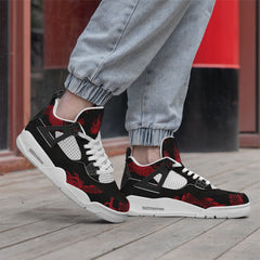 个性定制打印中国龙图案板鞋黑红白底AJ-04-24025003