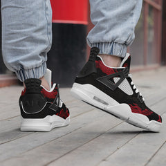 个性定制打印中国龙图案板鞋黑红白底AJ-04-24025003