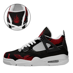 个性定制打印中国龙图案板鞋黑红白底AJ-04-24025003