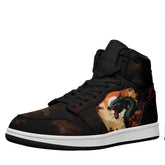 个性定制打印中国龙图案高帮运动鞋黑色黑鞋带AJ1H-24025001