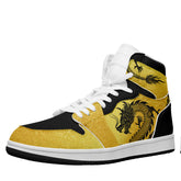 个性定制打印中国龙图案高帮运动鞋黄色白鞋带AJ1H-24025003