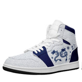 个性定制打印中国龙图案高帮运动鞋蓝白色白鞋带AJ1H-24025004