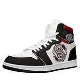 个性定制打印中国龙图案高帮运动鞋黑色白鞋带AJ1H-24025006