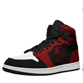 个性定制打印中国龙图案高帮运动鞋黑红色黑鞋带AJ1H-24025007