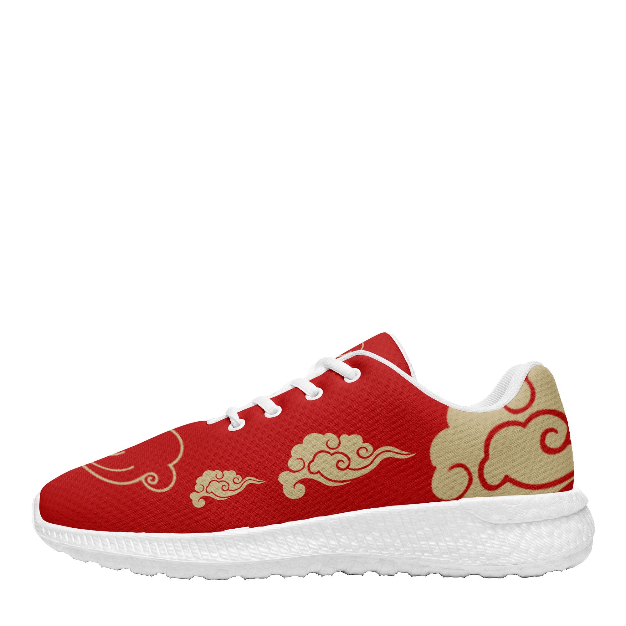 柔性定制个性化打印设计跑鞋时尚中国莆田妈祖特色主题运动鞋金红色BLD2-1