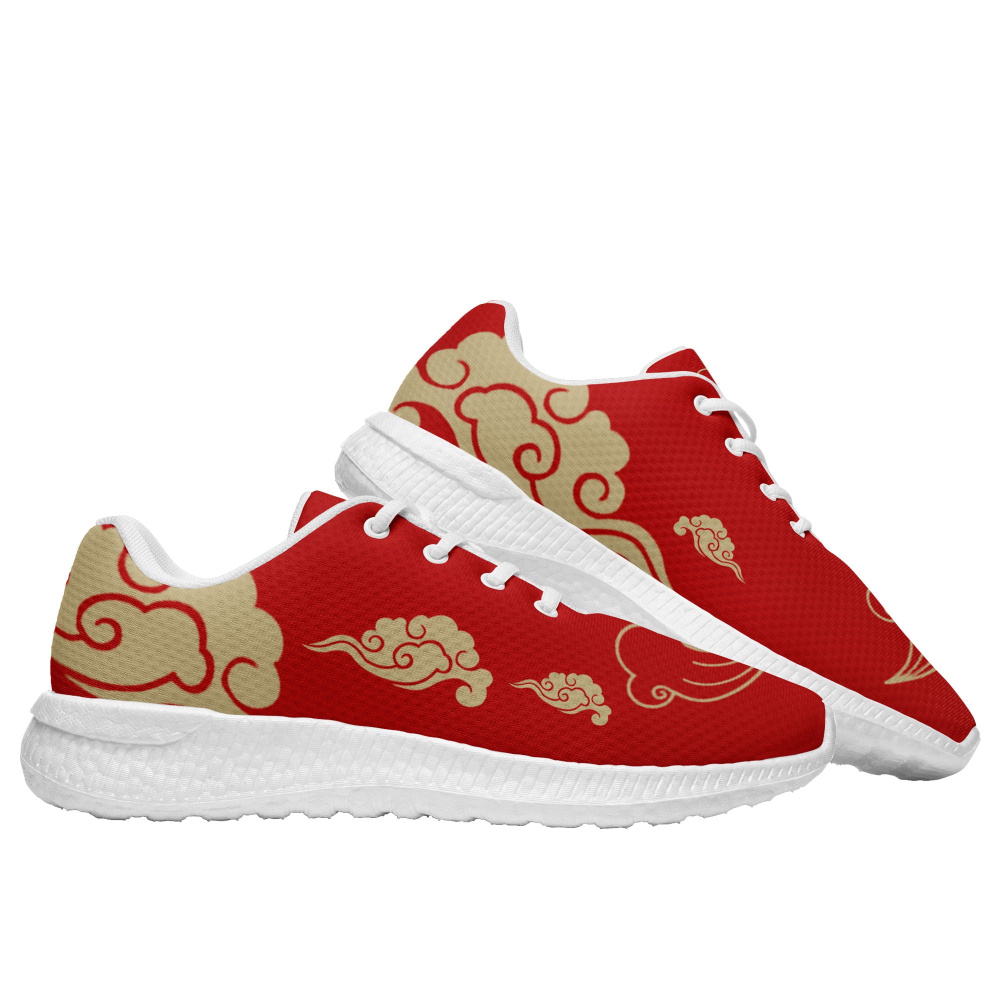 柔性定制个性化打印设计跑鞋时尚中国莆田妈祖特色主题运动鞋金红色BLD2-4