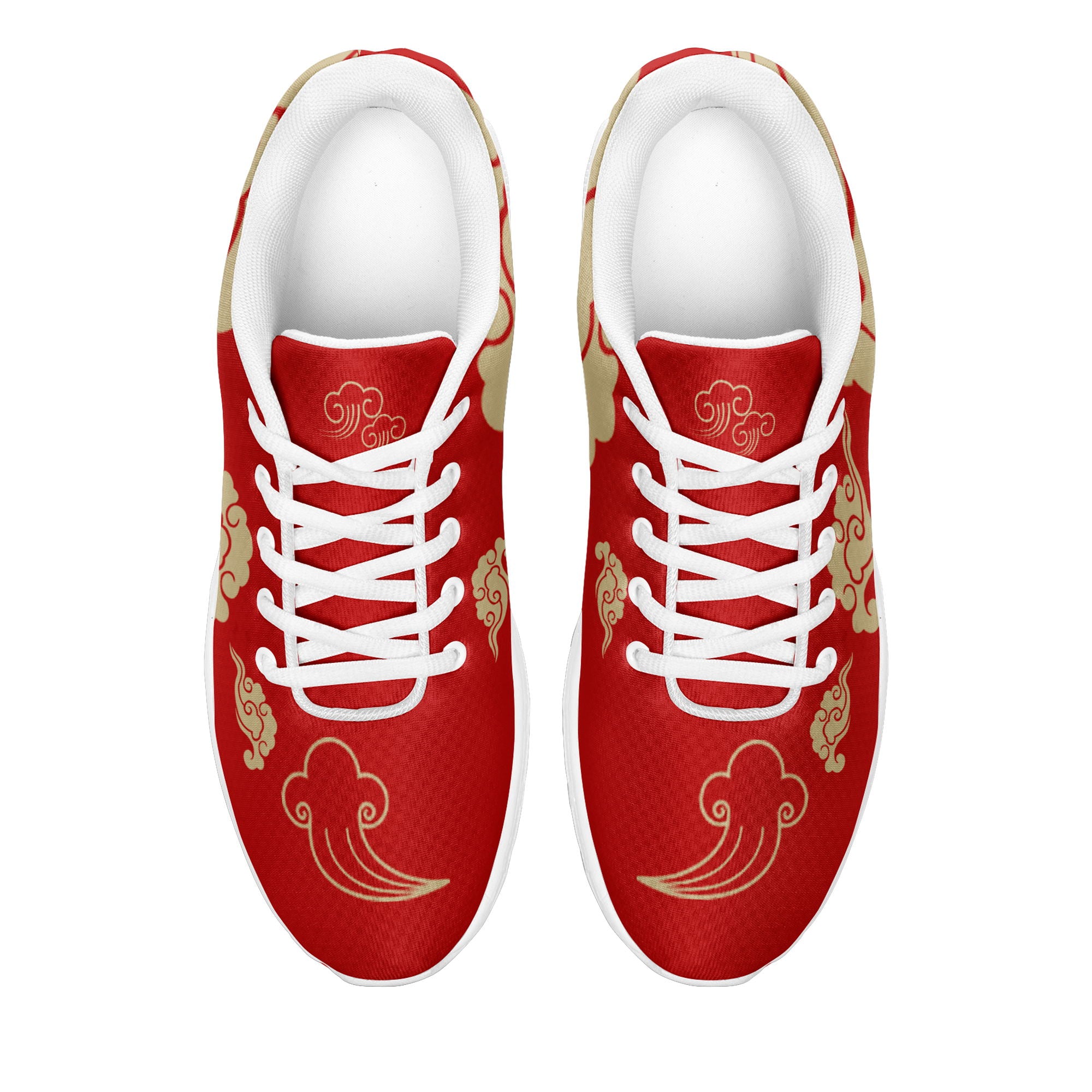 柔性定制个性化打印设计跑鞋时尚中国莆田妈祖特色主题运动鞋金红色BLD2-5