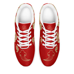 柔性定制个性化打印设计跑鞋时尚中国莆田妈祖特色主题运动鞋金红色BLD2-5
