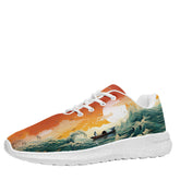 柔性定制个性化打印Logo跑鞋中国莆田特色妈祖文化主题运动鞋黄绿色BLD2-23023001