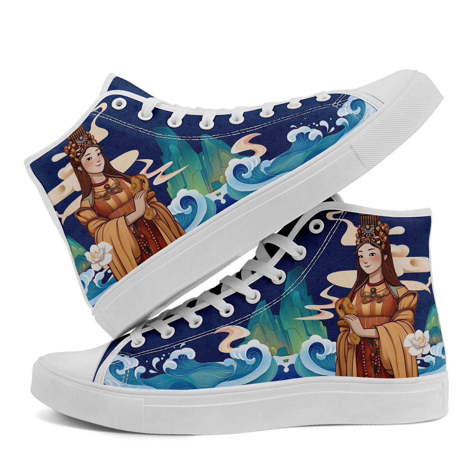 个性化设计定制打印时尚湄洲妈祖特色主题高帮休闲鞋彩色FN024-240270010_6