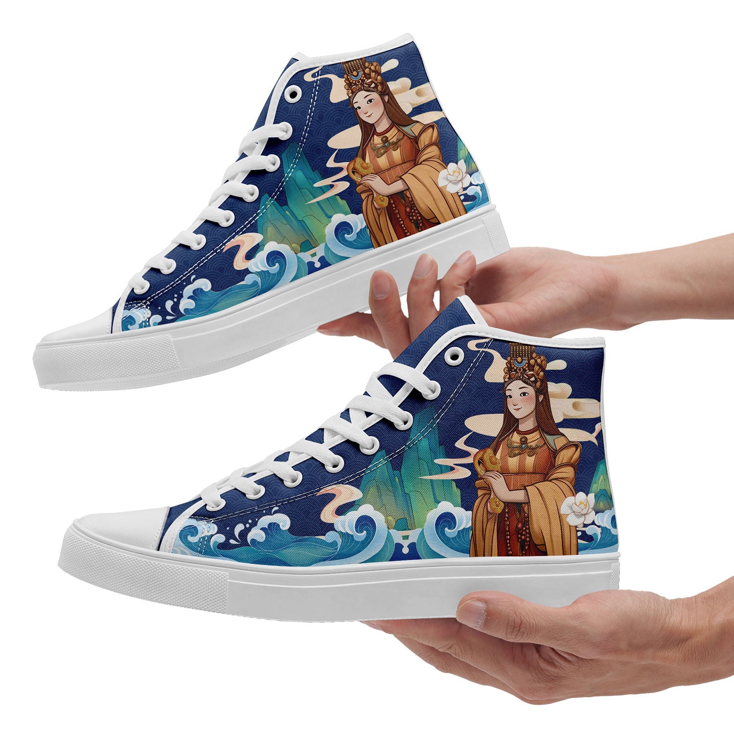 个性化设计定制打印时尚湄洲妈祖特色主题高帮休闲鞋彩色FN024-240270010_7