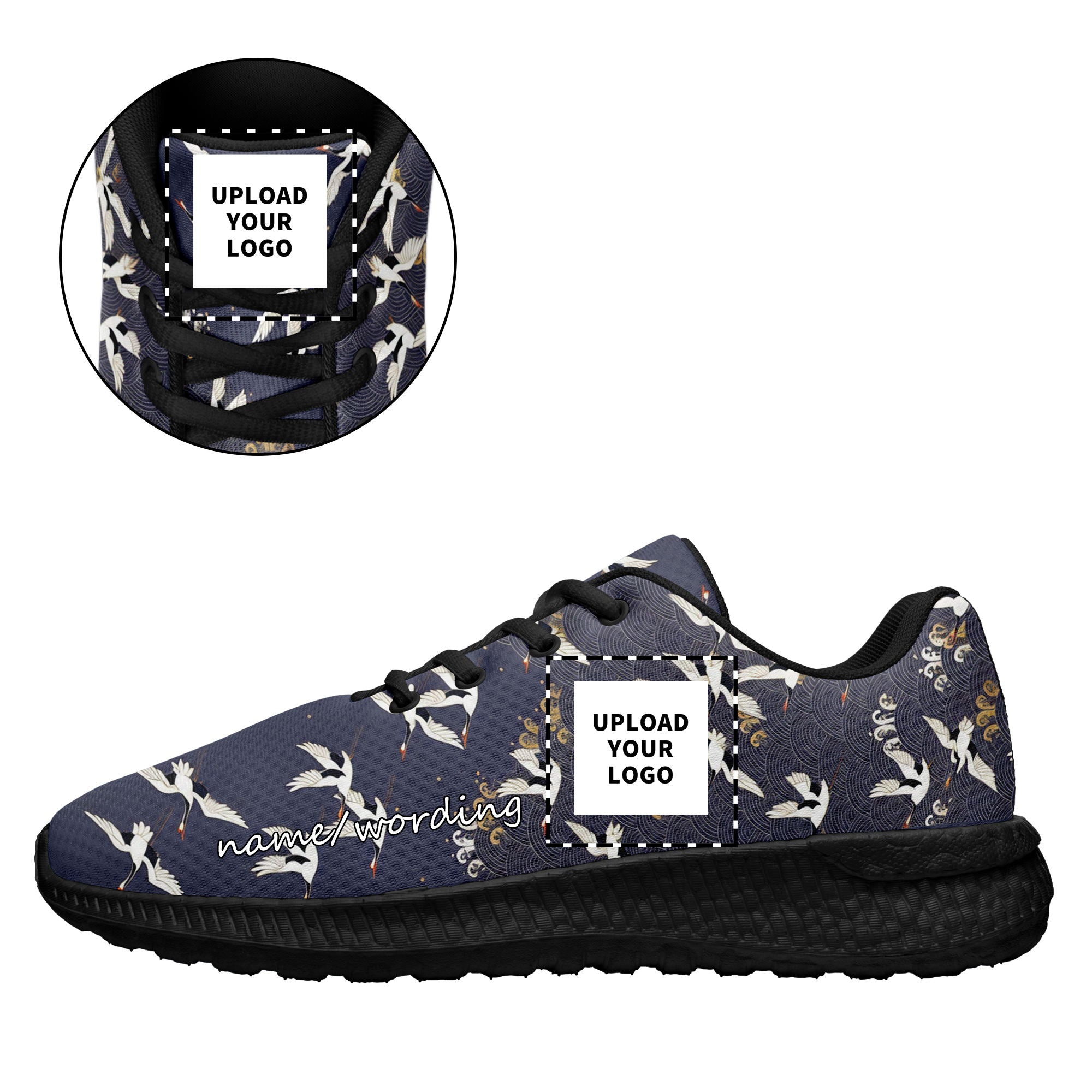个性化设计定制打印LOGO时尚湄洲妈祖主题运动鞋黑蓝色BLD2-2428008_7
