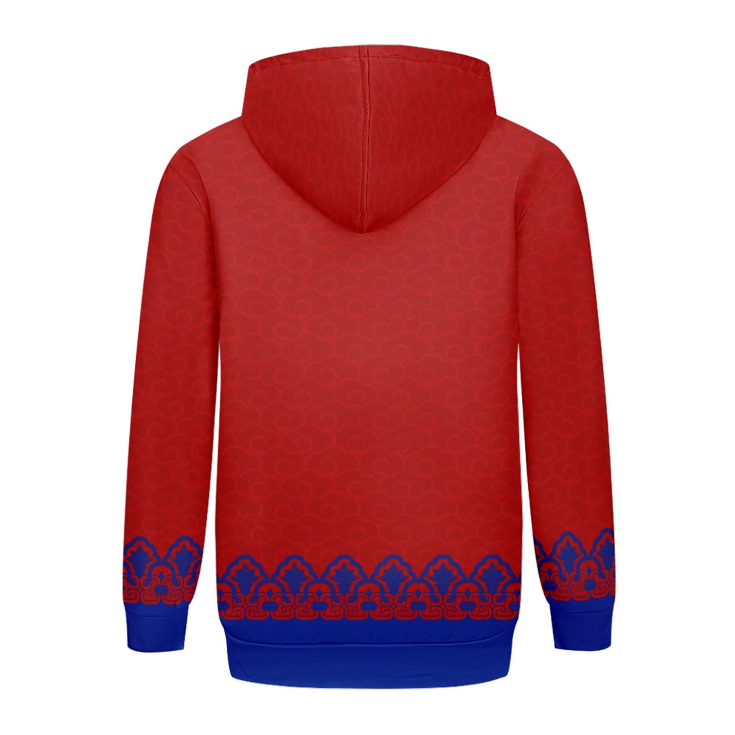 个性定制打印Logo中国莆田特色妈祖文化主题男女同款连帽衫外套红蓝色YW045-2306021-2