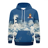 定制打印Logo个性设计中国莆田特色妈祖文化主题男女同款连帽衫外套蓝白色YW045-2306019