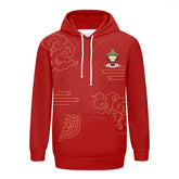 定制打印Logo个性设计中国莆田特色妈祖文化主题男女同款连帽衫外套红色YW045-2306018