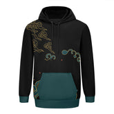 定制打印Logo个性设计中国莆田特色妈祖文化主题男女同款连帽衫外套黑绿色YW045-2306016