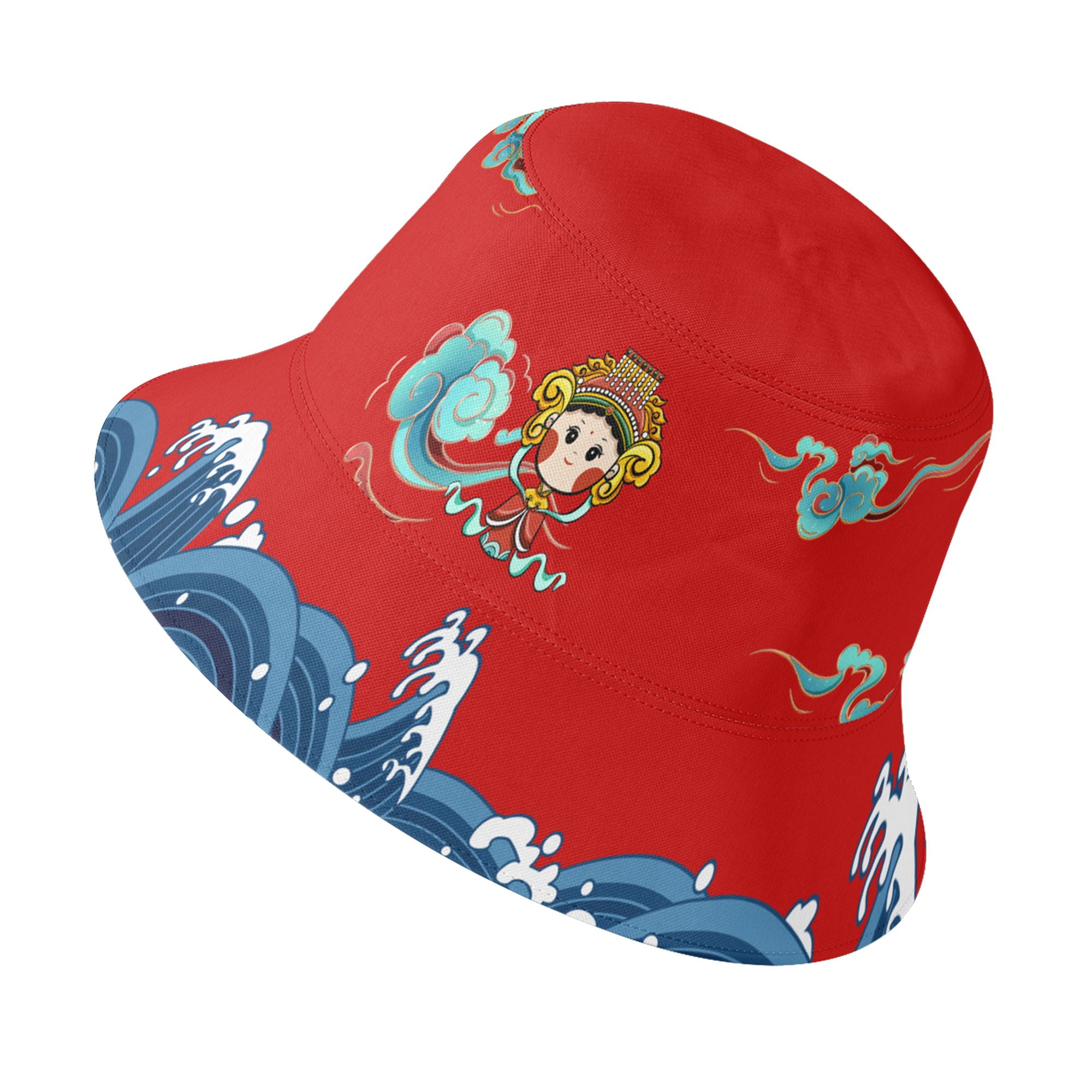 个性打印定制Logo时尚设计中国莆田特色妈祖主题户外渔夫帽PR058-23025001-1