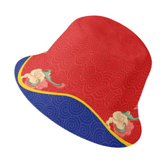 柔性定制打印Logo个性设计中国莆田特色妈祖文化主题户外渔夫帽红蓝色PR058-23025012-1