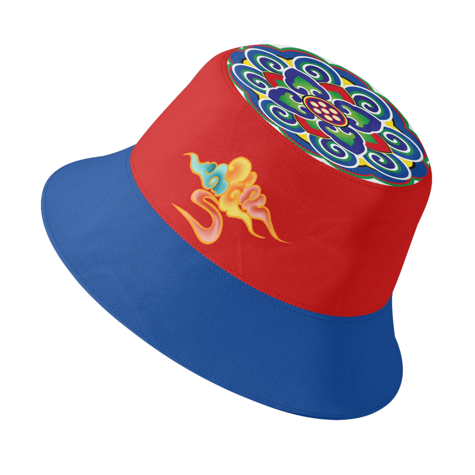 柔性定制打印Logo时尚中国莆田特色妈祖文化主题户外渔夫帽红蓝色PR058-23025009-1