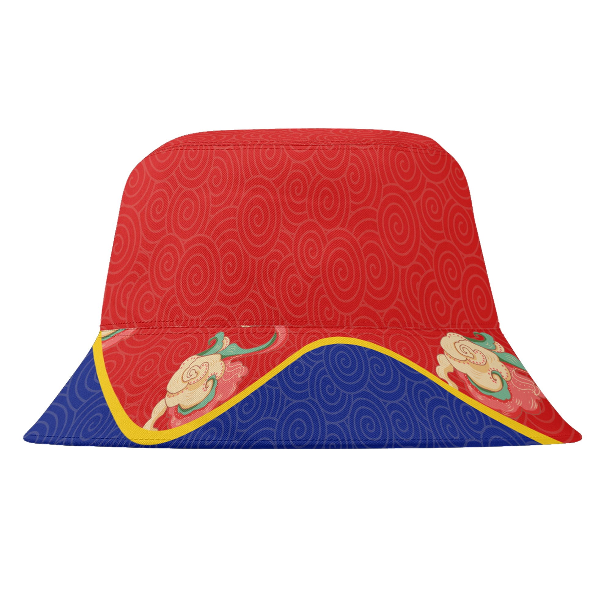 柔性定制打印Logo个性设计中国莆田特色妈祖文化主题户外渔夫帽红蓝色PR058-23025012-2