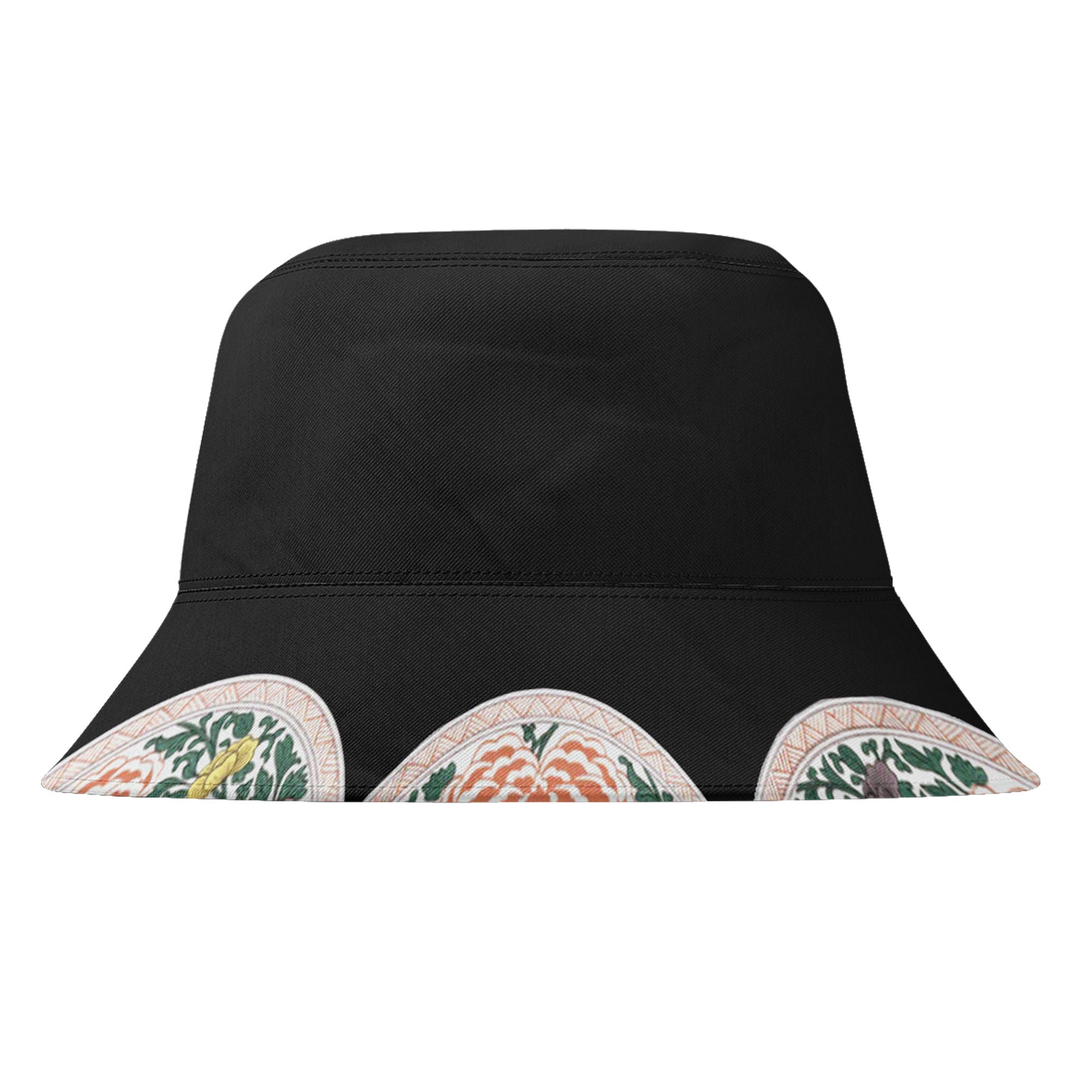 定制打印Logo品牌名时尚设计中国莆田特色妈祖文化主题户外渔夫帽黑色PR058-23025007-2