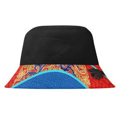 定制打印Logo品牌名时尚设计中国莆田特色妈祖文化主题户外渔夫帽黑红蓝色PR058-23025008-2