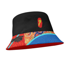 定制打印Logo品牌名时尚设计中国莆田特色妈祖文化主题户外渔夫帽黑红蓝色PR058-23025008-3