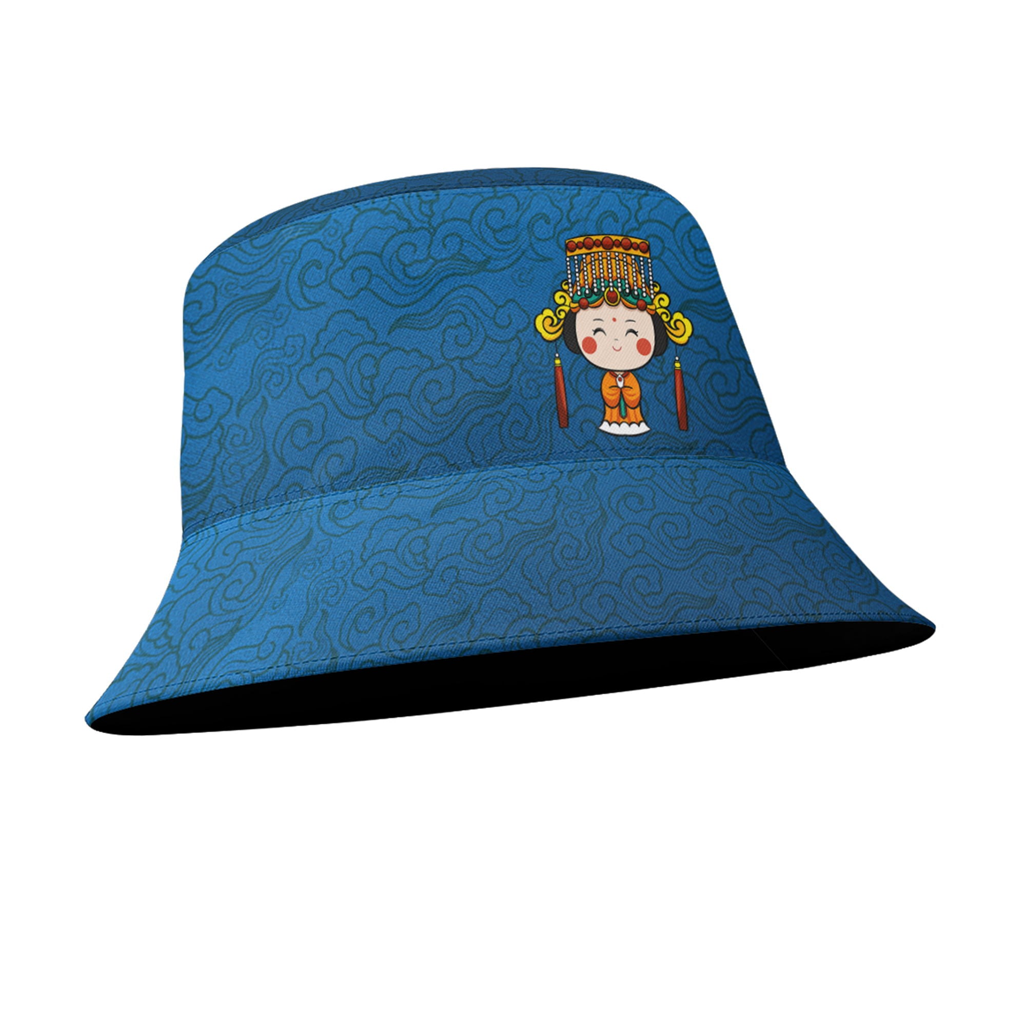 个性打印定制时尚设计中国莆田特色妈祖文化主题户外渔夫蓝色PR058-23025002-4