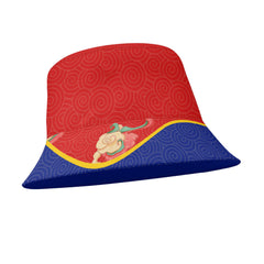 柔性定制打印Logo个性设计中国莆田特色妈祖文化主题户外渔夫帽红蓝色PR058-23025012-3