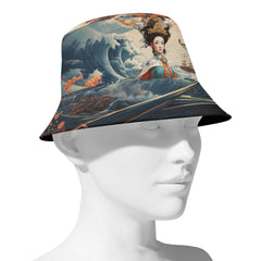 定制打印Logo个性化设计中国莆田特色妈祖主题文化户外渔夫帽蓝色PR058-23025003-4