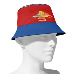 柔性定制打印Logo时尚中国莆田特色妈祖文化主题户外渔夫帽红蓝色PR058-23025009-4