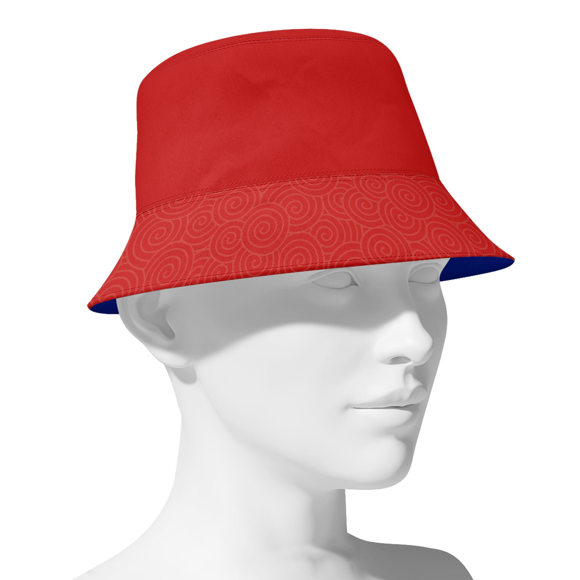 定制打印Logo时尚中国莆田特色妈祖文化主题户外渔夫帽红色PR058-23025011-4